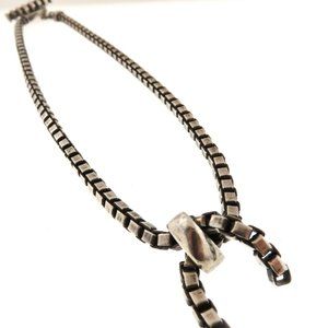 LISA  JENKS STERLING SILVER BOX CHAIN CHOKER